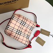 Burberry Hobo Haymarket In Red Size 18.5x15x23.5cm - 6