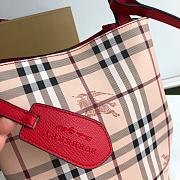 Burberry Hobo Haymarket In Red Size 18.5x15x23.5cm - 2
