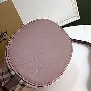 Burberry Hobo Haymarket In Light Purple Size 18.5x15x23.5cm - 5