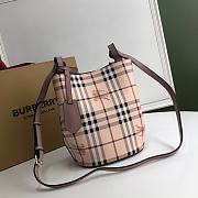 Burberry Hobo Haymarket In Light Purple Size 18.5x15x23.5cm - 6
