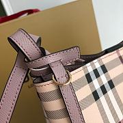 Burberry Hobo Haymarket In Light Purple Size 18.5x15x23.5cm - 3