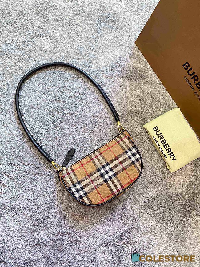 Fendi Vintage Check Cotton Olympia Pouch  - 1