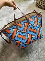 Burberry Mini Monogram Print E-canvas Beach Tote Size 24x30x25cm - 1