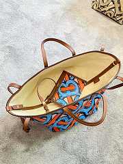 Burberry Mini Monogram Print E-canvas Beach Tote Size 24x30x25cm - 4