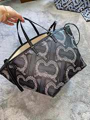 Burberry Mini Monogram Print E-canvas Beach Tote In Black Size 24x30x25cm - 1