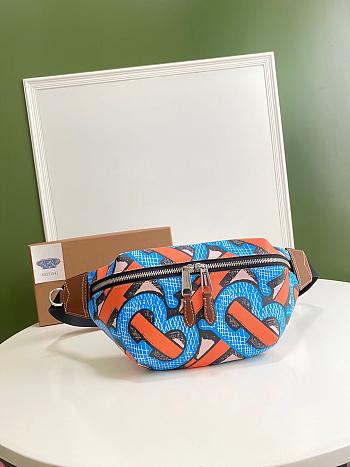 Burberry Vintage Print Canvas Belt Bag Size 31x7.5x16cm