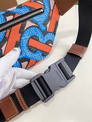 Burberry Vintage Print Canvas Belt Bag Size 31x7.5x16cm - 5