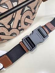 Burberry Vintage Print Canvas Belt Bag In Brown Size 31x7.5x16cm - 6