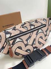 Burberry Vintage Print Canvas Belt Bag In Brown Size 31x7.5x16cm - 5