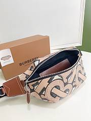 Burberry Vintage Print Canvas Belt Bag In Brown Size 31x7.5x16cm - 4