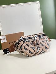 Burberry Vintage Print Canvas Belt Bag In Brown Size 31x7.5x16cm - 2