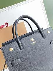Burberry Mini Leather Two-handle Title Bag Size 34x15x25cm - 5