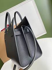 Burberry Mini Leather Two-handle Title Bag Size 34x15x25cm - 4