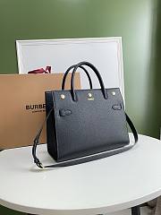 Burberry Mini Leather Two-handle Title Bag Size 34x15x25cm - 2