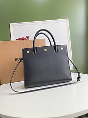 Burberry Mini Leather Two-handle Title Bag Size 34x15x25cm - 3
