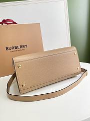 Burberry Mini Leather Two-handle Title Bag In Beige Size 34x15x25cm - 4