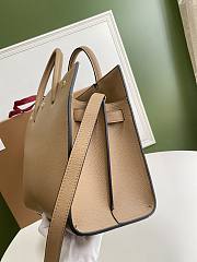 Burberry Mini Leather Two-handle Title Bag In Beige Size 34x15x25cm - 2
