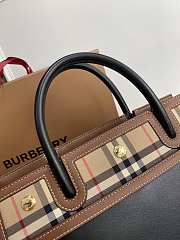Medium Leather and Vintage Check Two-handle Title Bag Size 32x15x25cm - 6