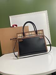 Medium Leather and Vintage Check Two-handle Title Bag Size 32x15x25cm - 4
