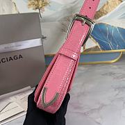 Colestore Balenciaga Women's Ghost Sling Bag In Pink Crocodile Leather Size 23x5x15cm - 2