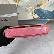 Colestore Balenciaga Women's Ghost Sling Bag In Pink Crocodile Leather Size 23x5x15cm - 3