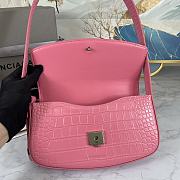 Colestore Balenciaga Women's Ghost Sling Bag In Pink Crocodile Leather Size 23x5x15cm - 6