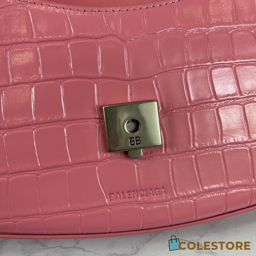Balenciaga Women's Ghost Sling Bag In Pink Crocodile Leather Size ...