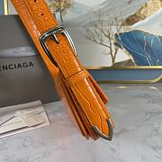 Colestore Balenciaga Women's Ghost Sling Bag In Orange Crocodile Leather Size 23x5x15cm - 6