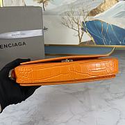 Colestore Balenciaga Women's Ghost Sling Bag In Orange Crocodile Leather Size 23x5x15cm - 5