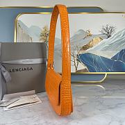Colestore Balenciaga Women's Ghost Sling Bag In Orange Crocodile Leather Size 23x5x15cm - 2