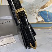 Colestore Balenciaga Women's Ghost Sling Bag In Black Crocodile Leather Size 23x5x15cm - 5