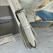 Colestore Balenciaga Women's Ghost Sling Bag In White Crocodile Leather Size 23x5x15cm - 3