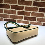 Gucci GG Marmont Raffia Shoulder Bag With Python Leather Trim 443497 Size 26cm - 2