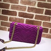 Gucci GG Marmont Small Shoulder Bag Velvet 443497 Size 26x15x7cm - 2