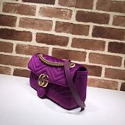 Gucci GG Marmont Small Shoulder Bag Velvet 443497 Size 26x15x7cm - 3
