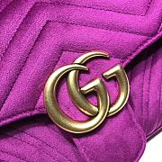 Gucci GG Marmont Small Shoulder Bag Velvet 443497 Size 26x15x7cm - 6