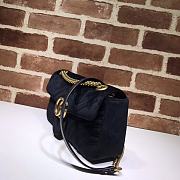Gucci GG Marmont Small Shoulder Bag In Black Velvet 443497 Size 26x15x7cm - 4