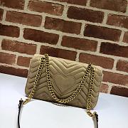 Gucci GG Marmont Small Shoulder Bag In Yellow 443497 Size 26x15x7cm - 5
