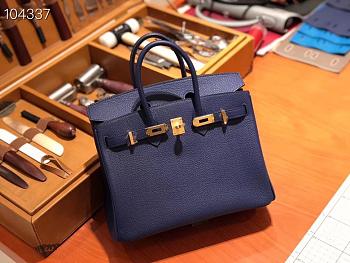 Hermes Birkin 25 In Navy Blue