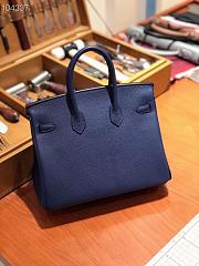 Hermes Birkin 25 In Navy Blue - 6