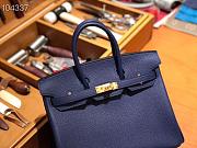 Hermes Birkin 25 In Navy Blue - 4
