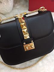 Valentino Garavani Rockstud Shoulder Bag In Black 26cm - 3