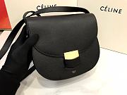 Celine Medium Trotteur Bag In Leather Taupe In Black 23 cm - 1