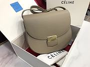 Celine Medium Trotteur Bag In Leather Taupe In Grey 23 cm - 1