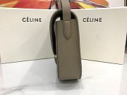 Celine Medium Trotteur Bag In Leather Taupe In Grey 23 cm - 6