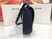 Celine Medium Trotteur Bag In Blue Leather Taupe 23 cm - 5
