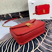 Celine Pre-Owned 2020s C Charm Shoulder Bag In Red 370348 Size 21.5x15x7 cm - 5