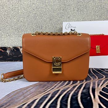Celine Pre-Owned 2020s C Charm Shoulder Bag In Brown 370348 Size 21.5x15x7 cm