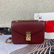 Celine Pre-Owned 2020s C Charm Shoulder Bag In Wine 370348 Size 21.5x15x7 cm - 1