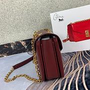 Celine Pre-Owned 2020s C Charm Shoulder Bag In Wine 370348 Size 21.5x15x7 cm - 4